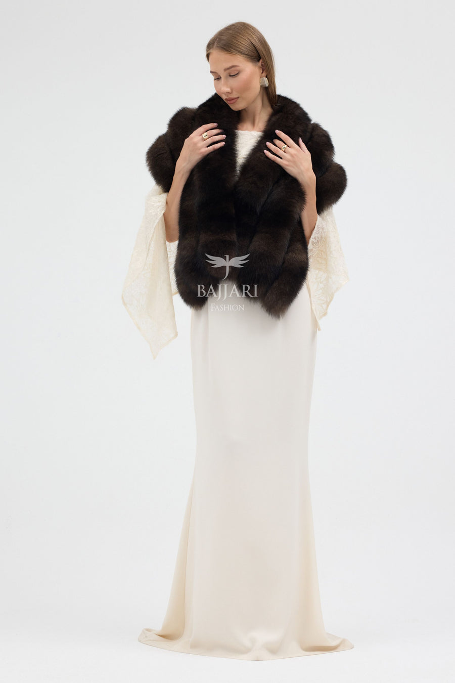 Brown Fox Fur Shawl