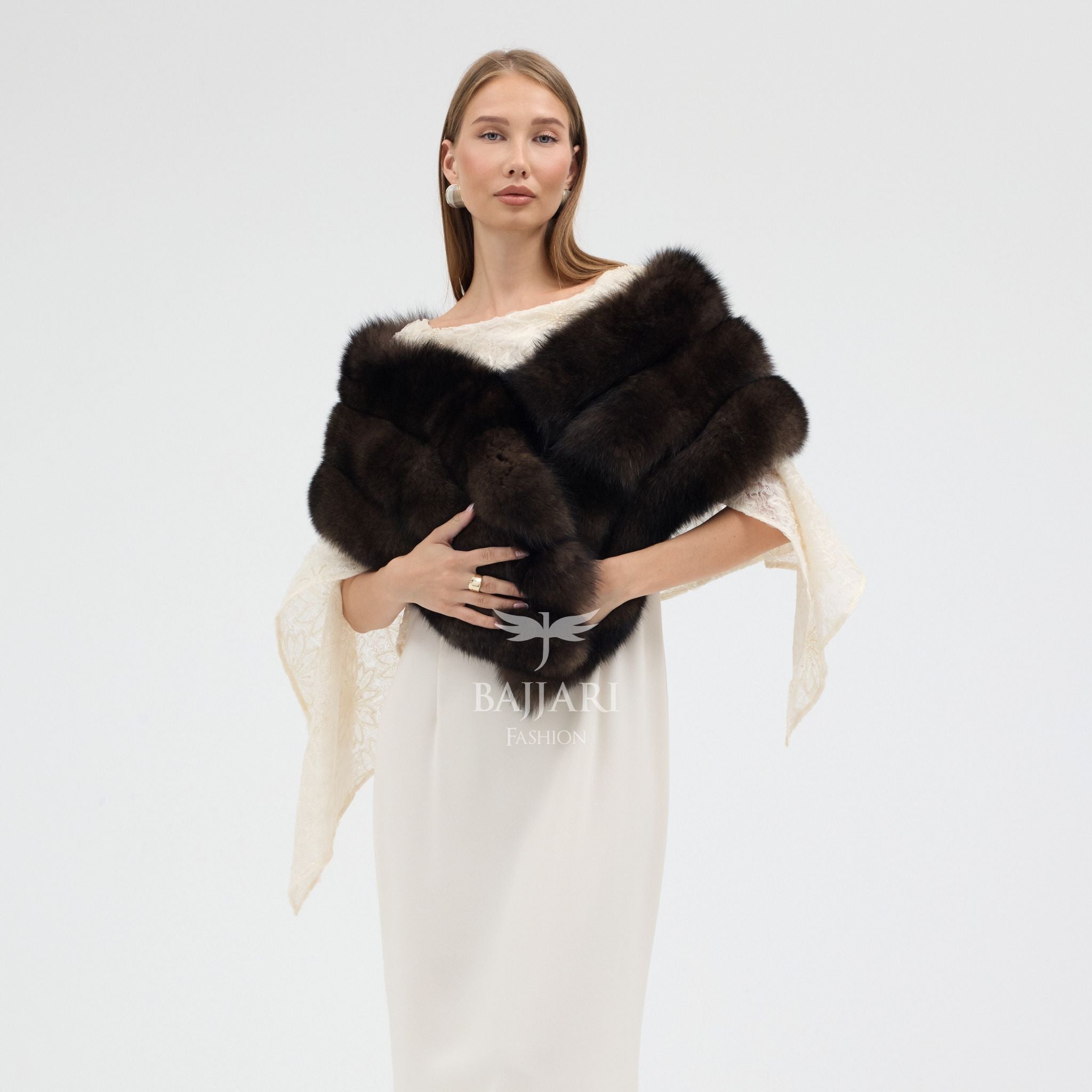 Brown Fox Fur Shawl