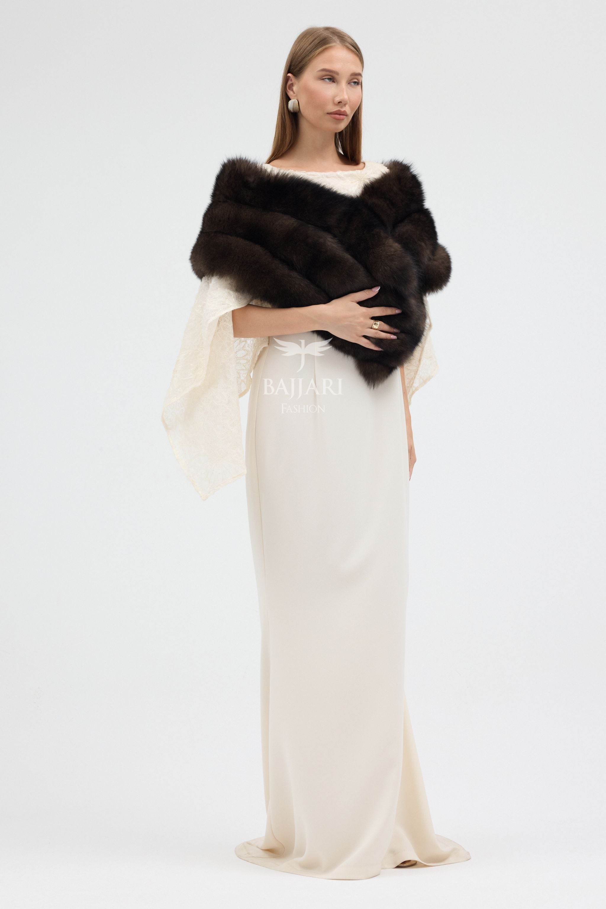Brown Fox Fur Shawl