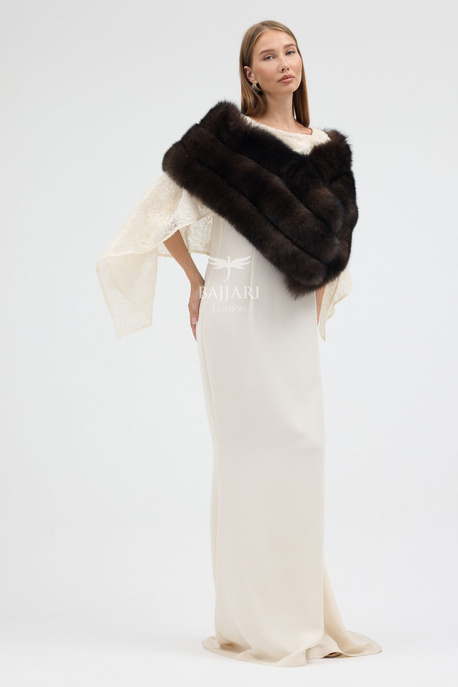 Brown Fox Fur Shawl