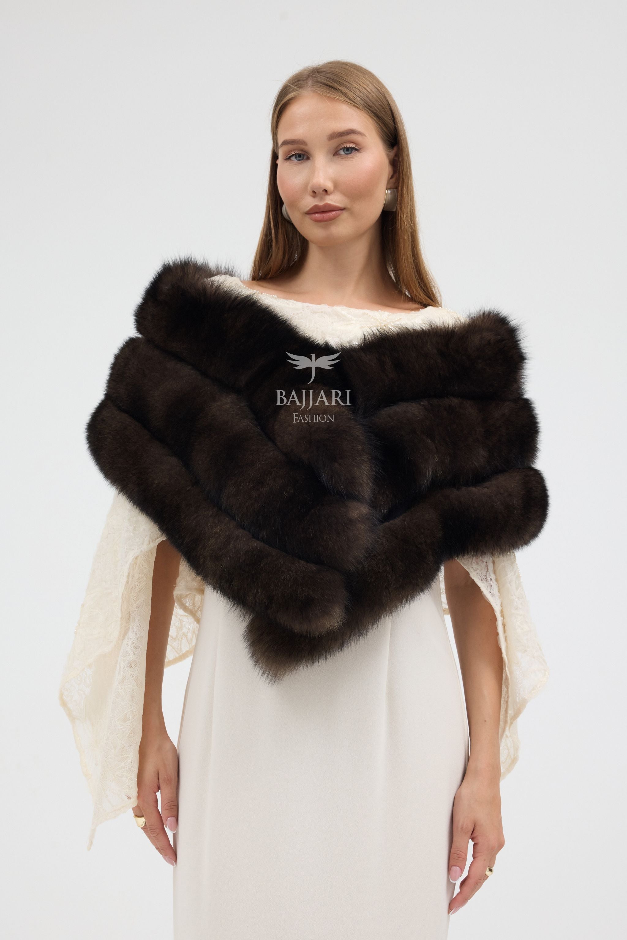 Brown Fox Fur Shawl
