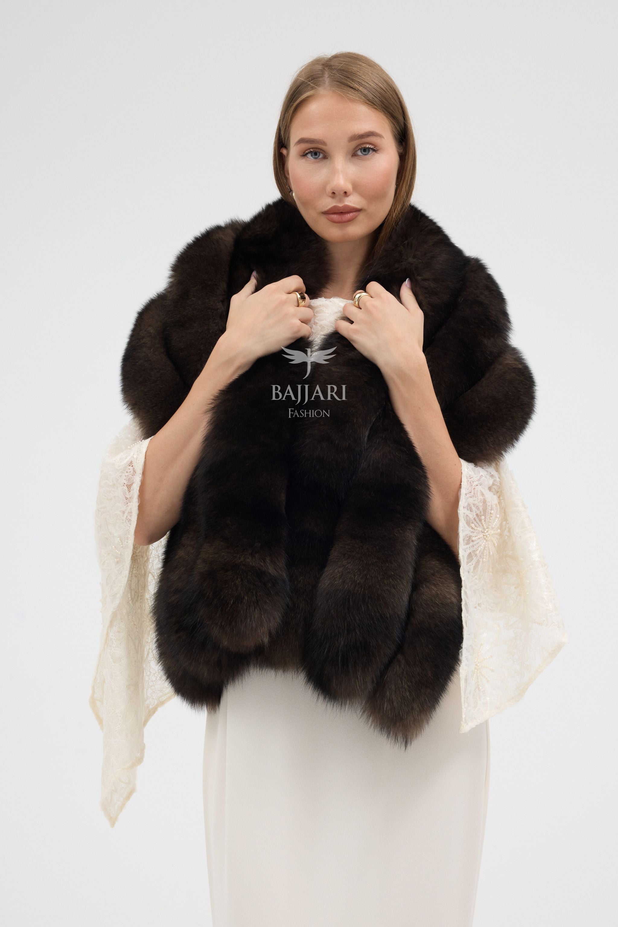 Brown Fox Fur Shawl
