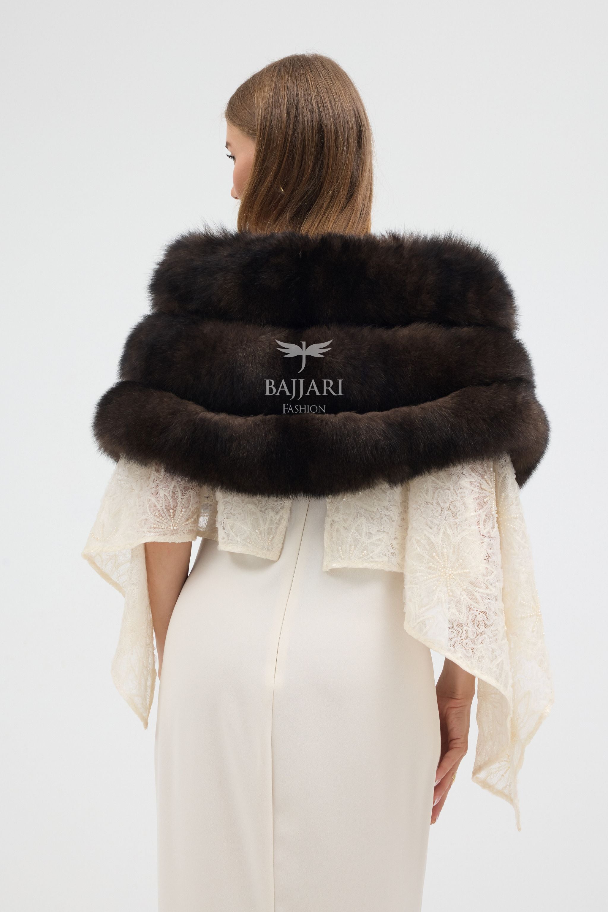 Brown Fox Fur Shawl