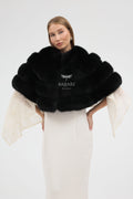 Black Fox Fur Shawl
