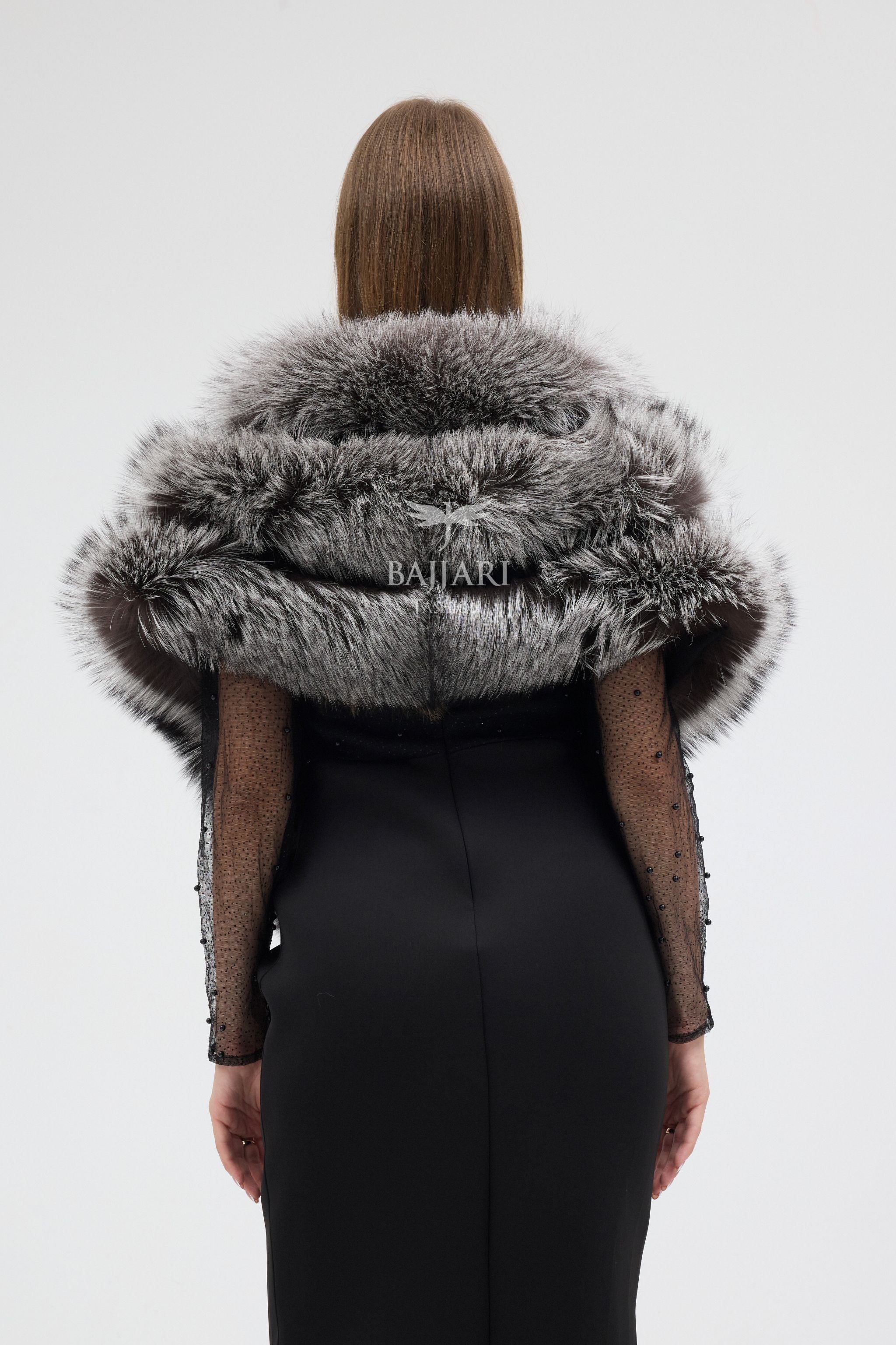 Silver Fox Fur Shawl