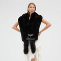 Brown Tail Fox Fur Shawl