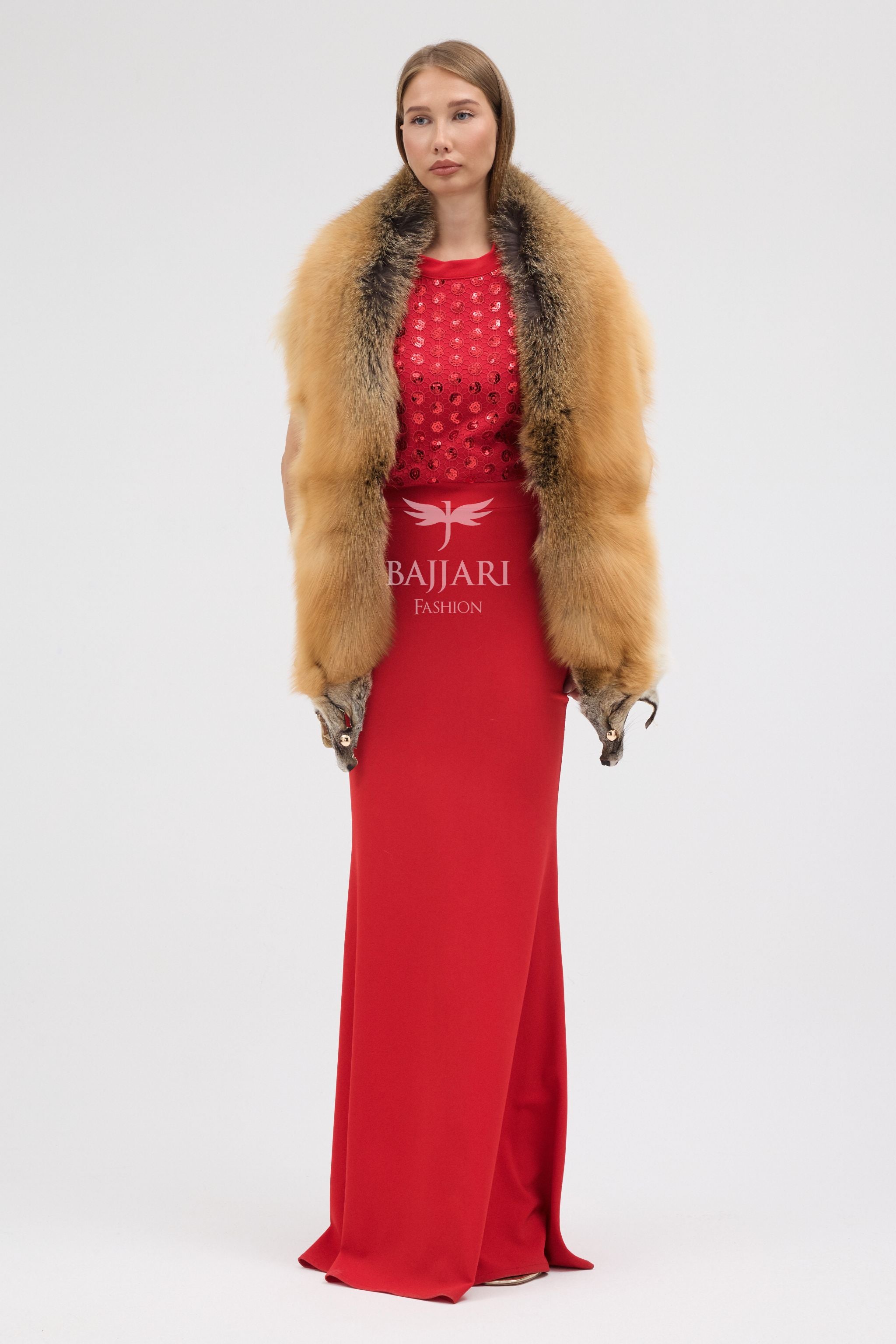Gold Fox Fur Shawl