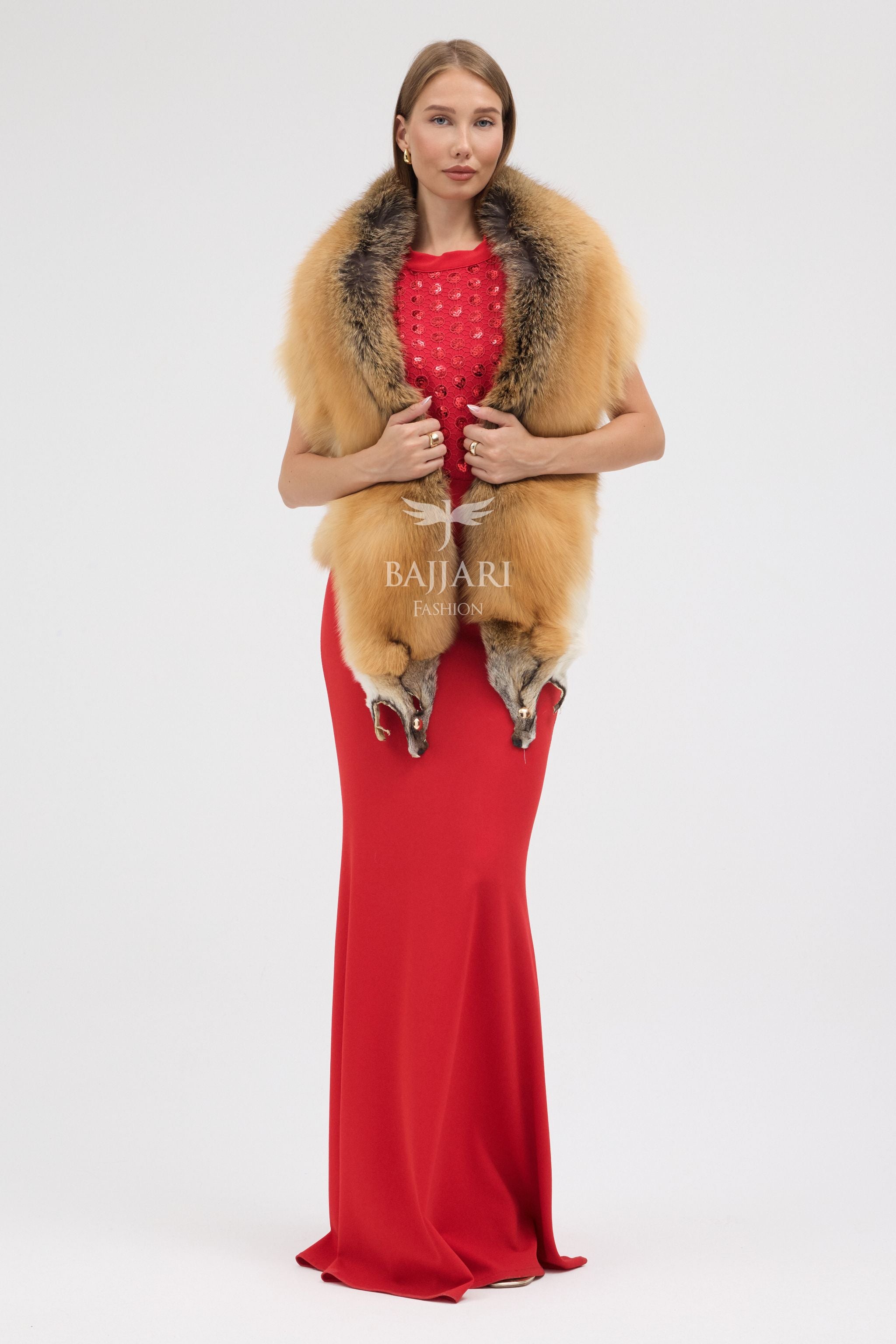 Gold Fox Fur Shawl
