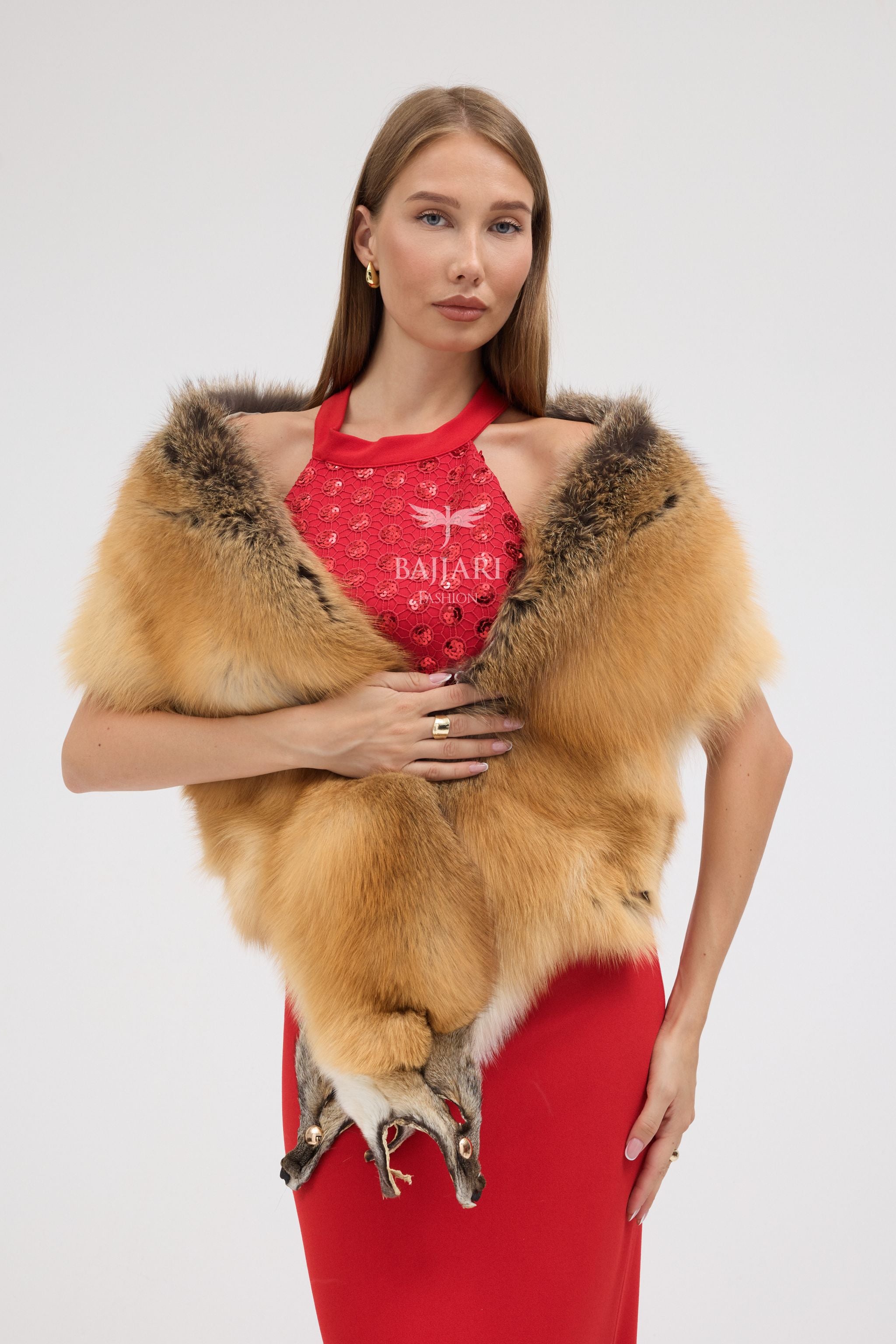 Gold Fox Fur Shawl