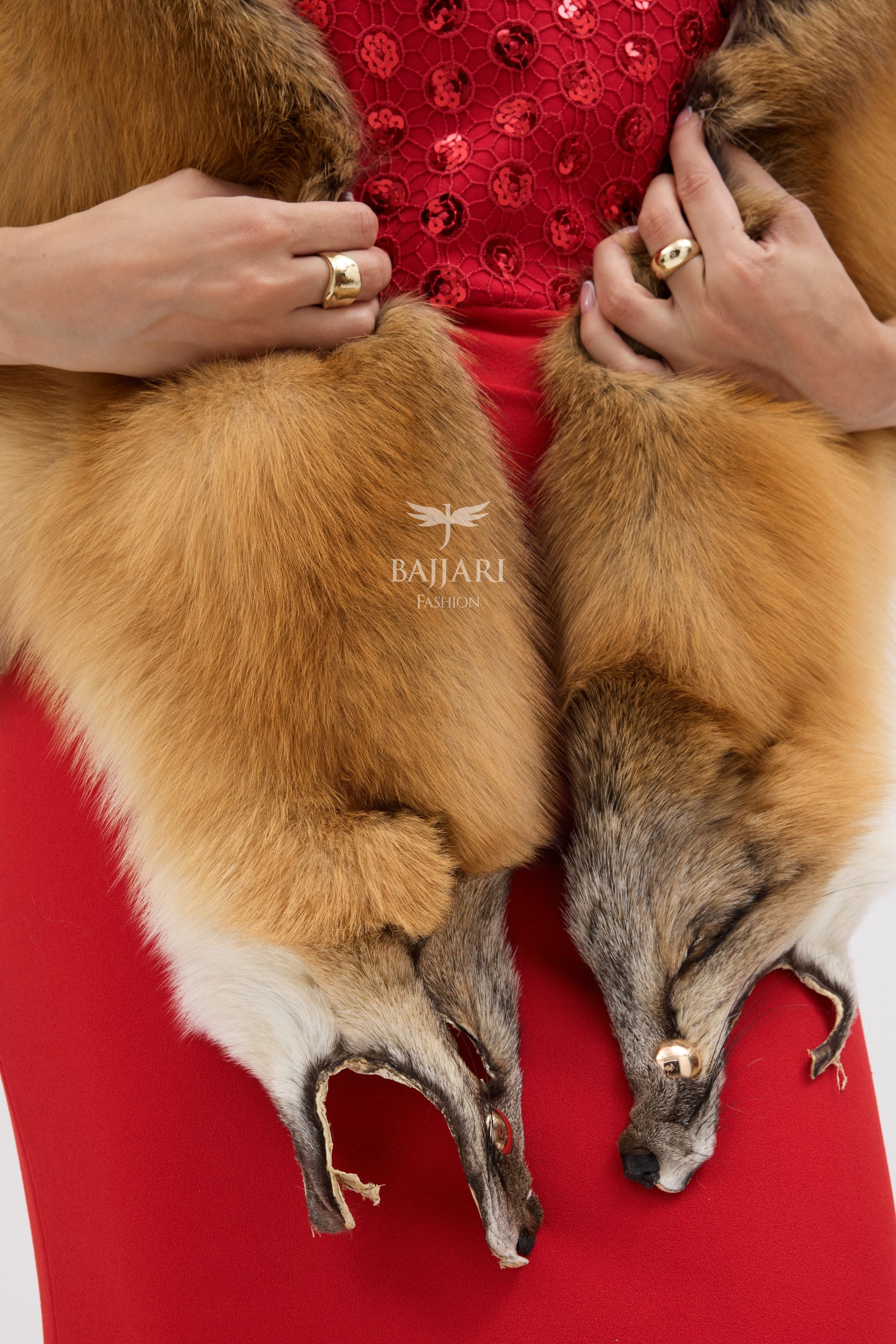 Gold Fox Fur Shawl