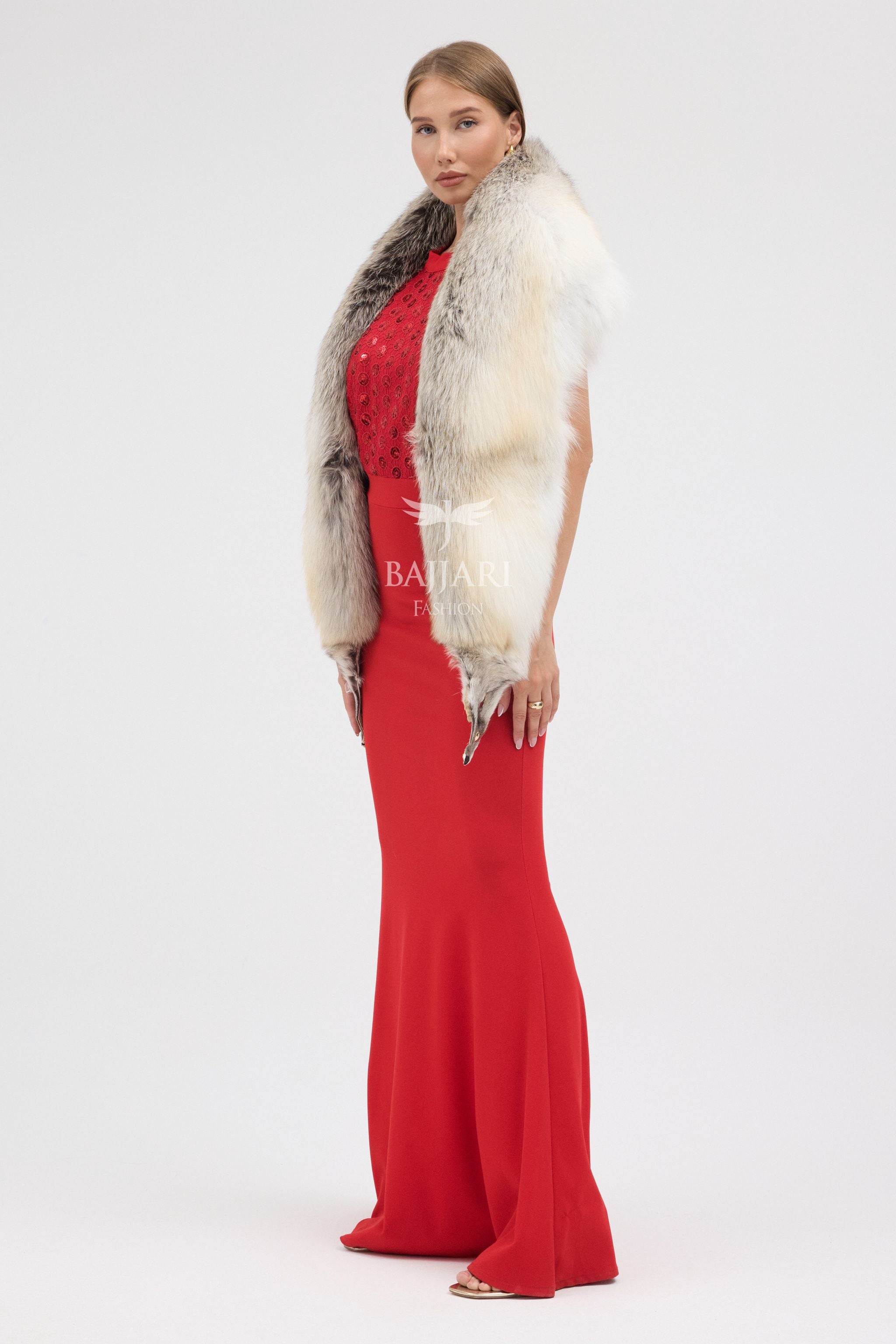 Natural Fox Fur Shawl