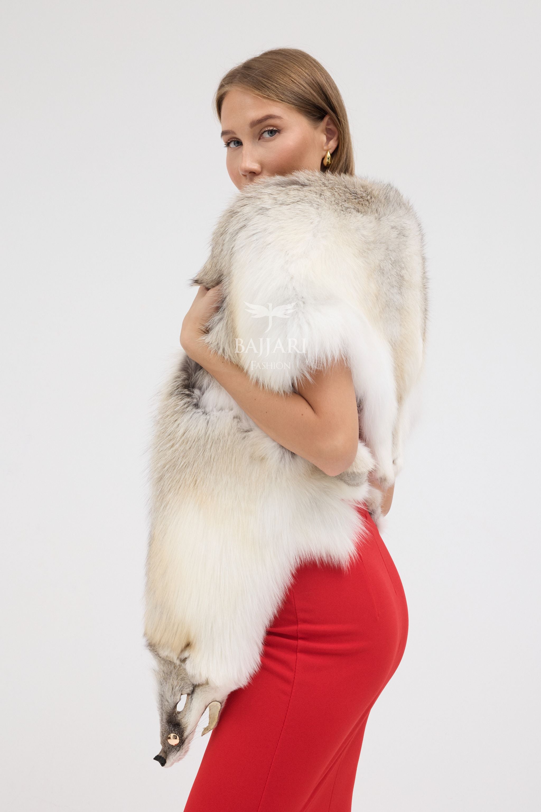 Natural Fox Fur Shawl