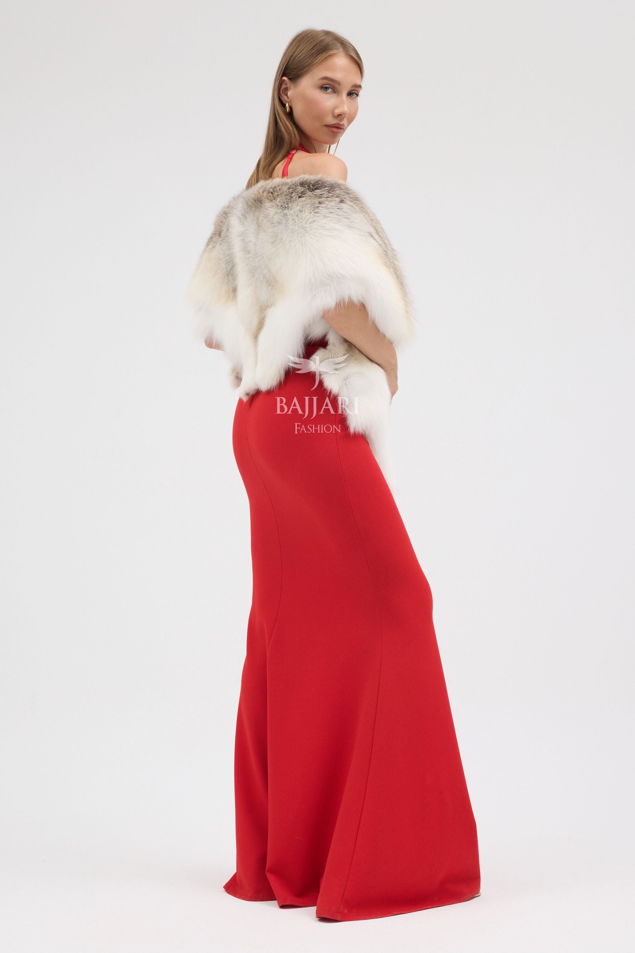 Natural Fox Fur Shawl