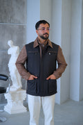 Waterproof and Suede Leather Fabric Men's Jacket