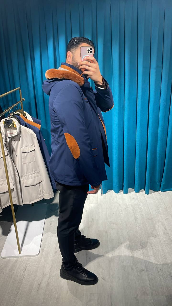 Waterproof Elegant Jacket with Cashmere Lining & Rabbit Fur Hood
