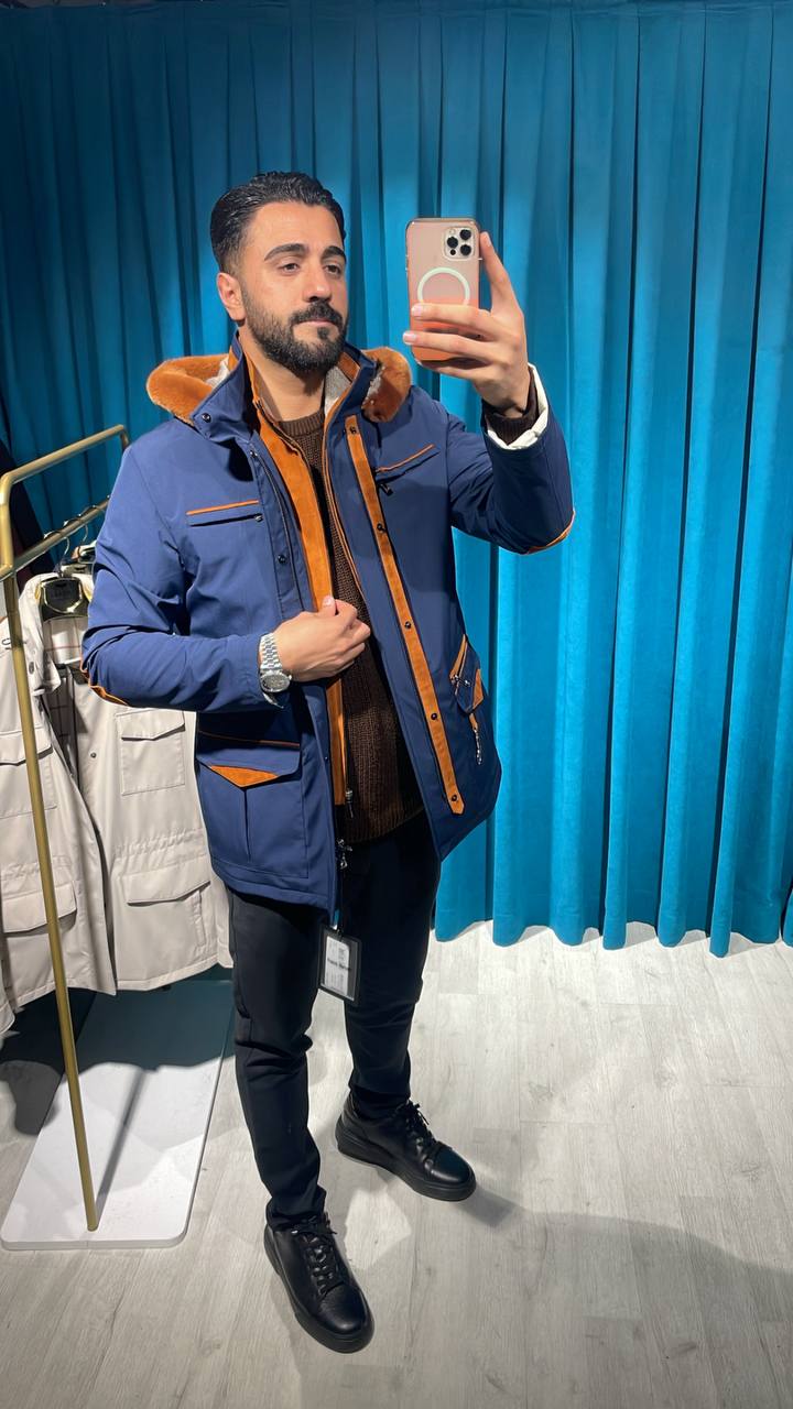 Waterproof Elegant Jacket with Cashmere Lining & Rabbit Fur Hood