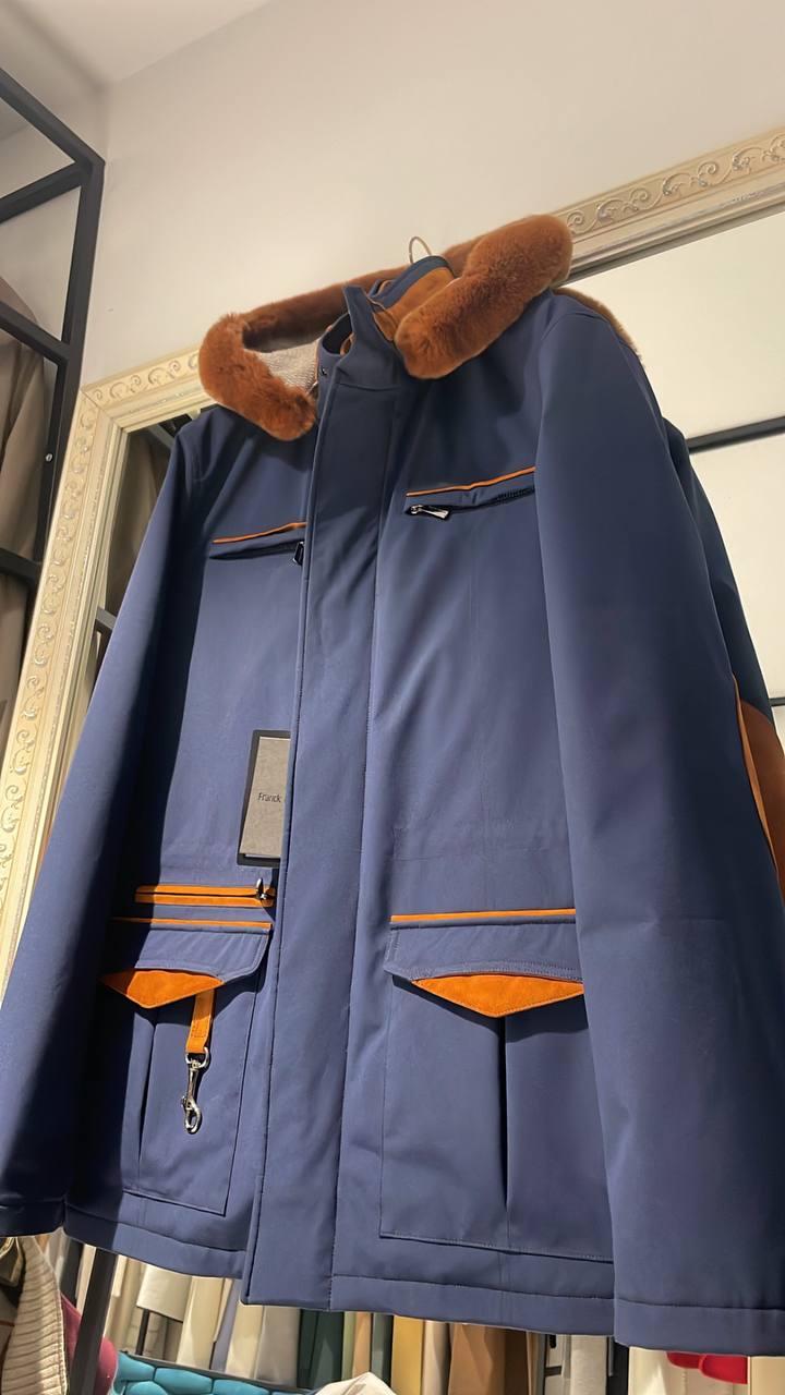 Waterproof Elegant Jacket with Cashmere Lining & Rabbit Fur Hood