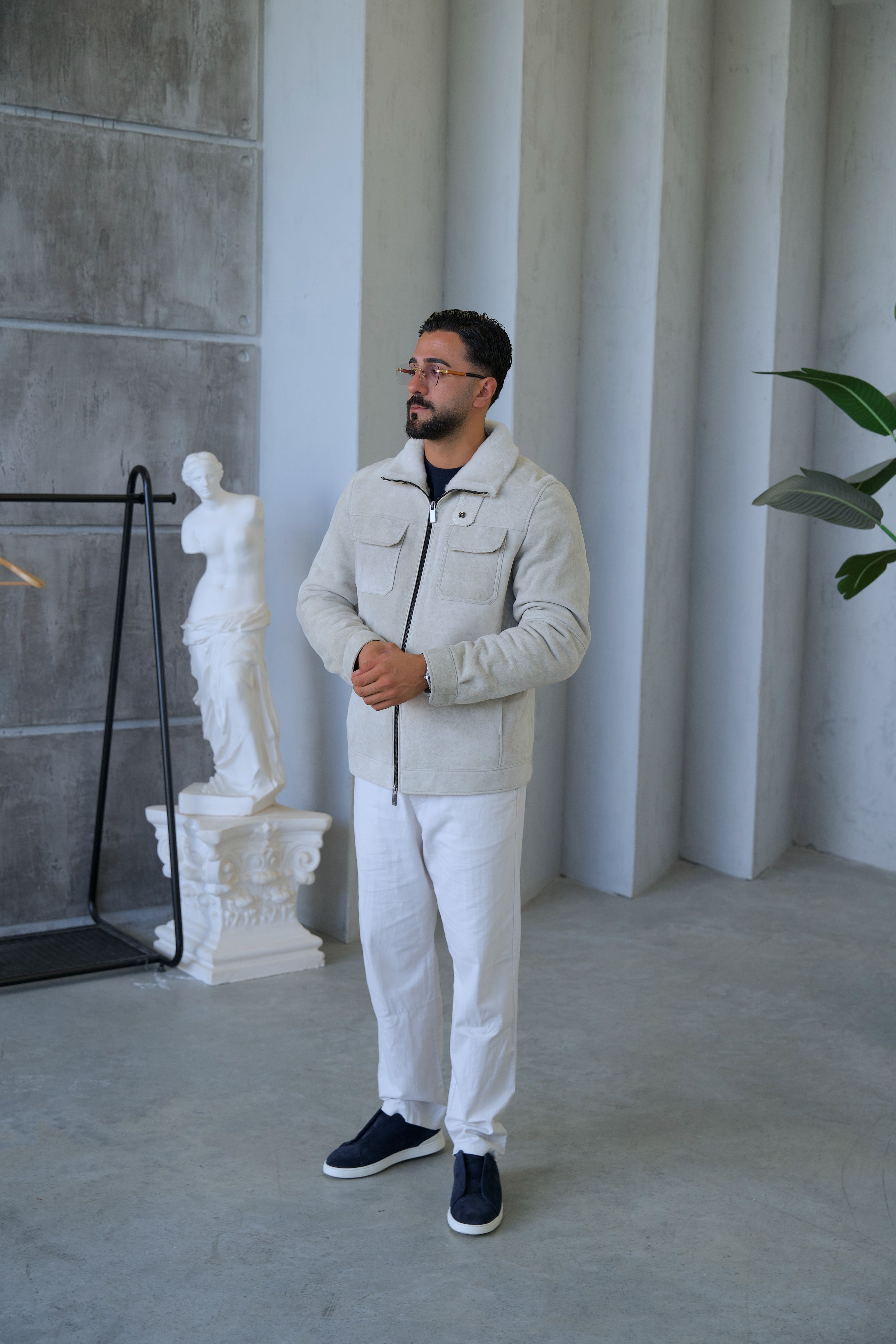 Sheepskin and Fur Men's Jacket