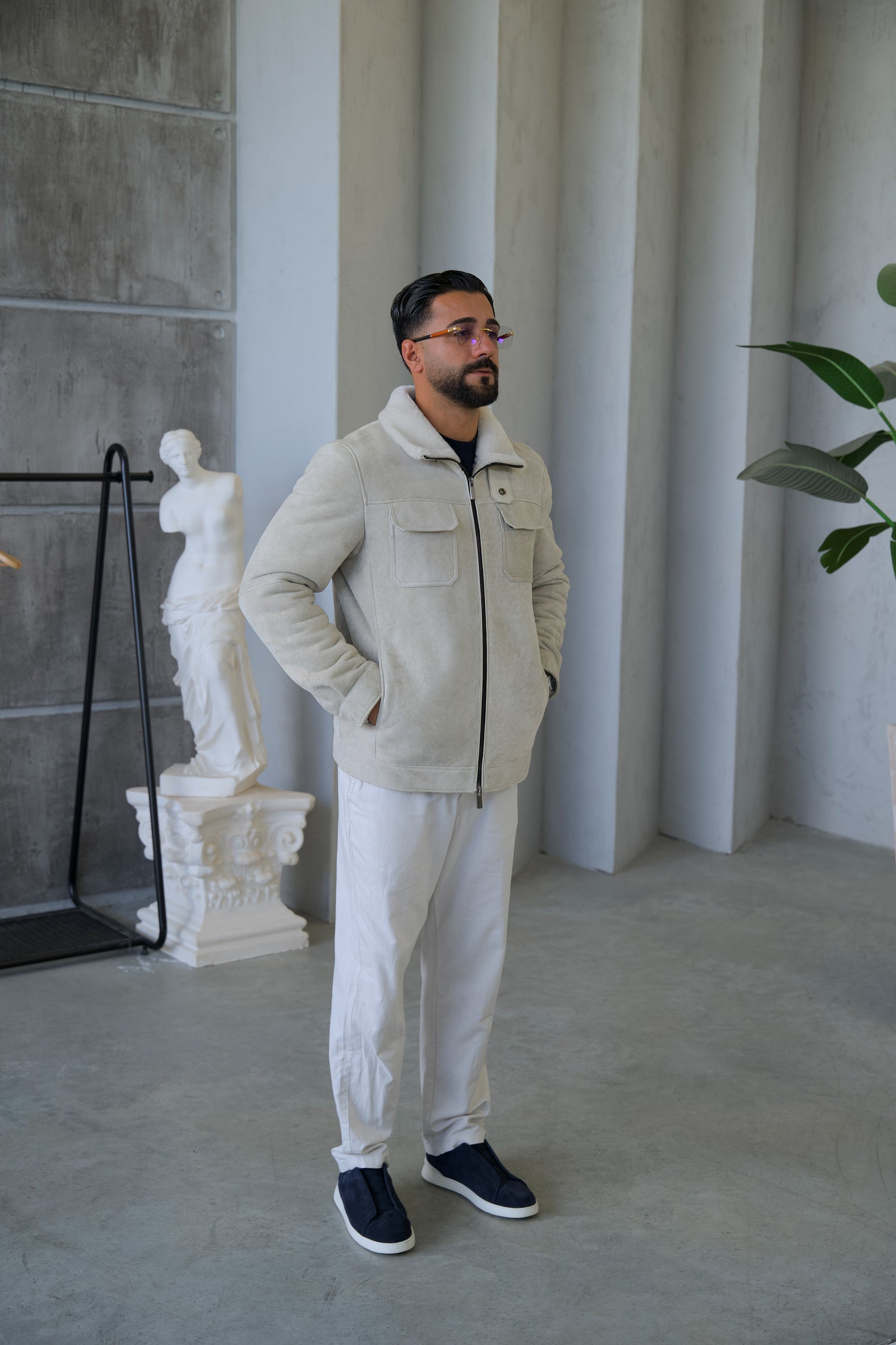 Sheepskin and Fur Men's Jacket