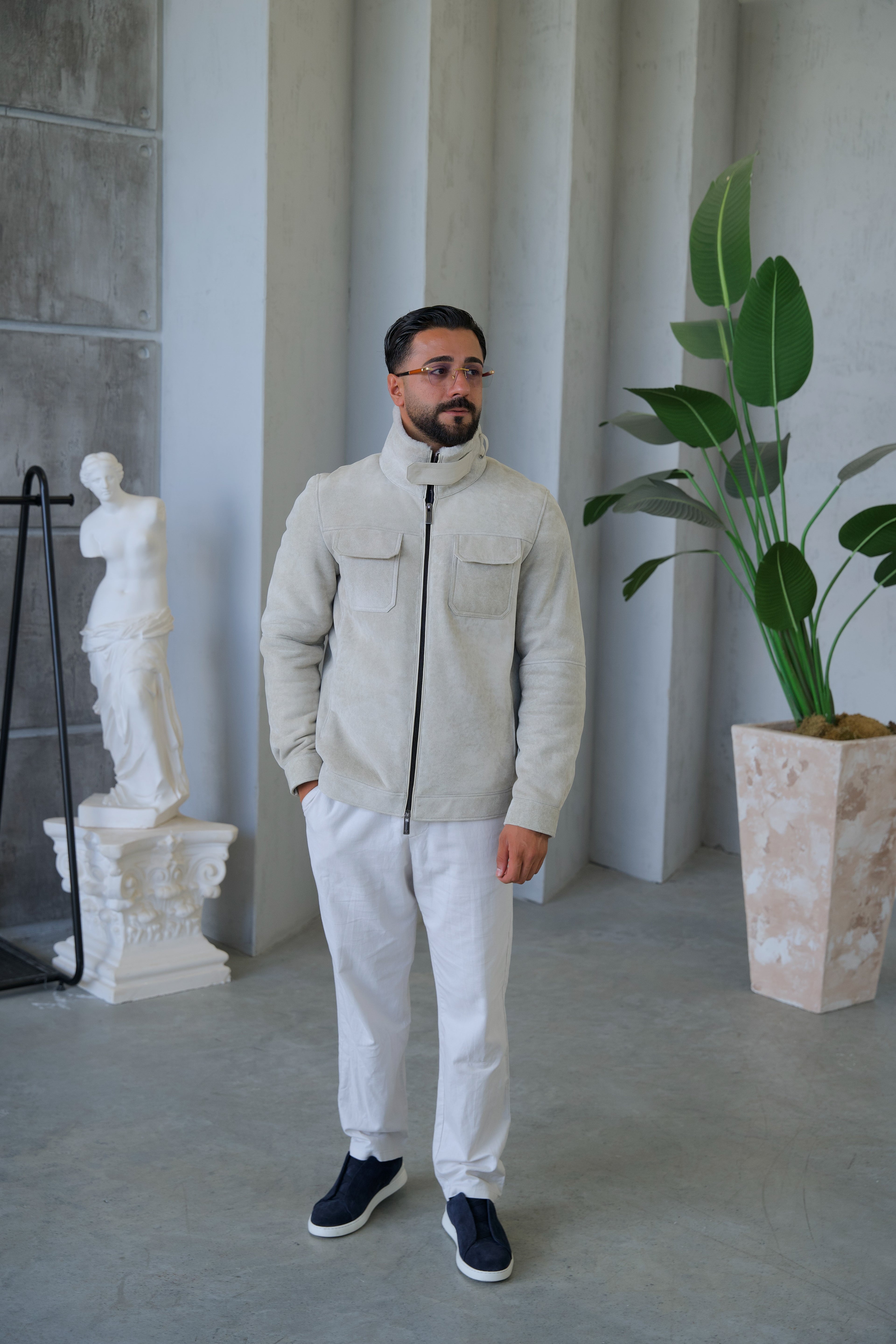 Sheepskin and Fur Men's Jacket