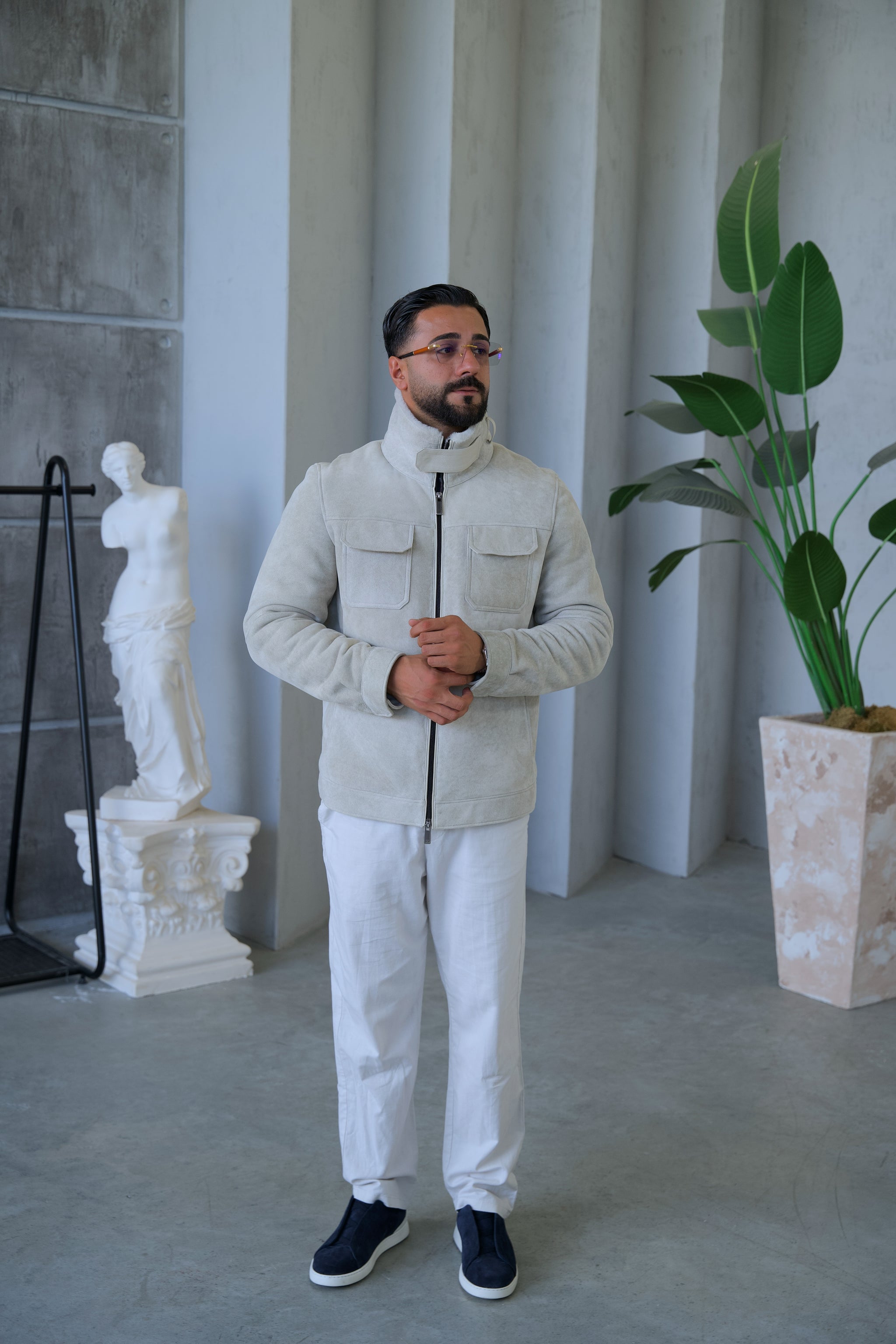 Sheepskin and Fur Men's Jacket