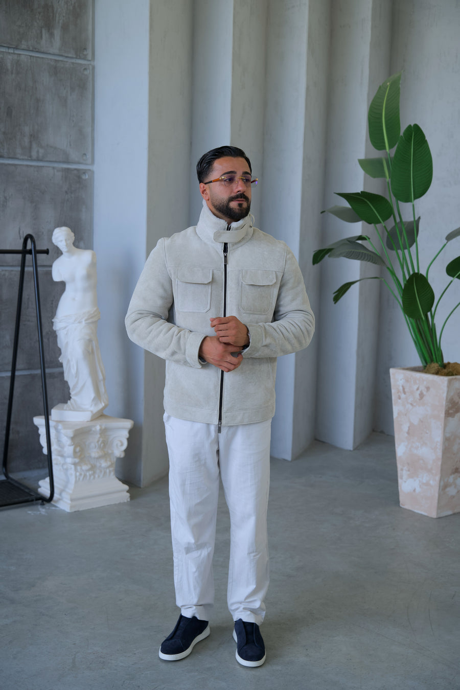 Sheepskin and Fur Men's Jacket