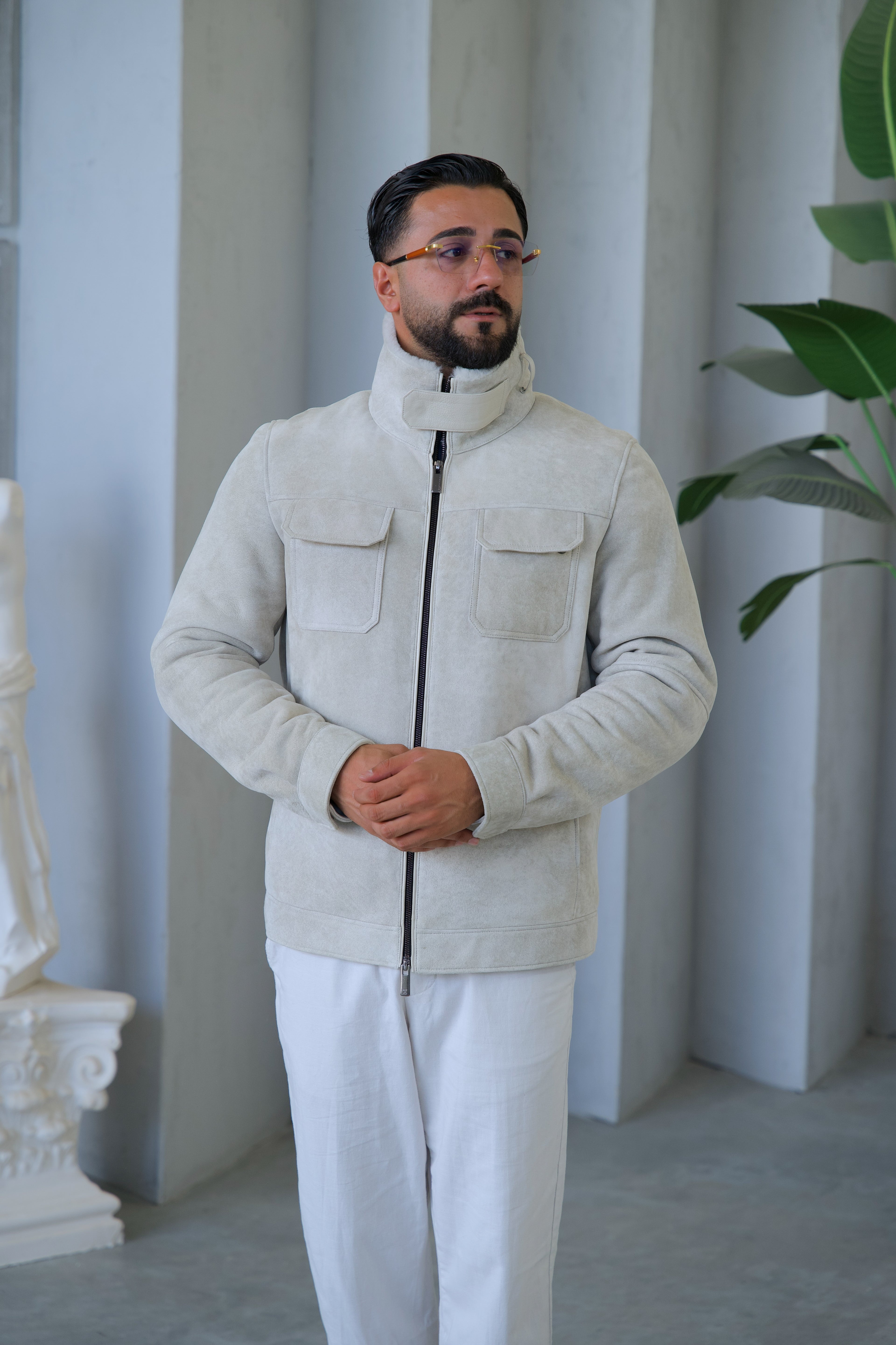 Sheepskin and Fur Men's Jacket