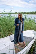 Women's Alpaca Wool Half Collar Real Fox Fur Jacket, Unique and Stylish Look -9418-