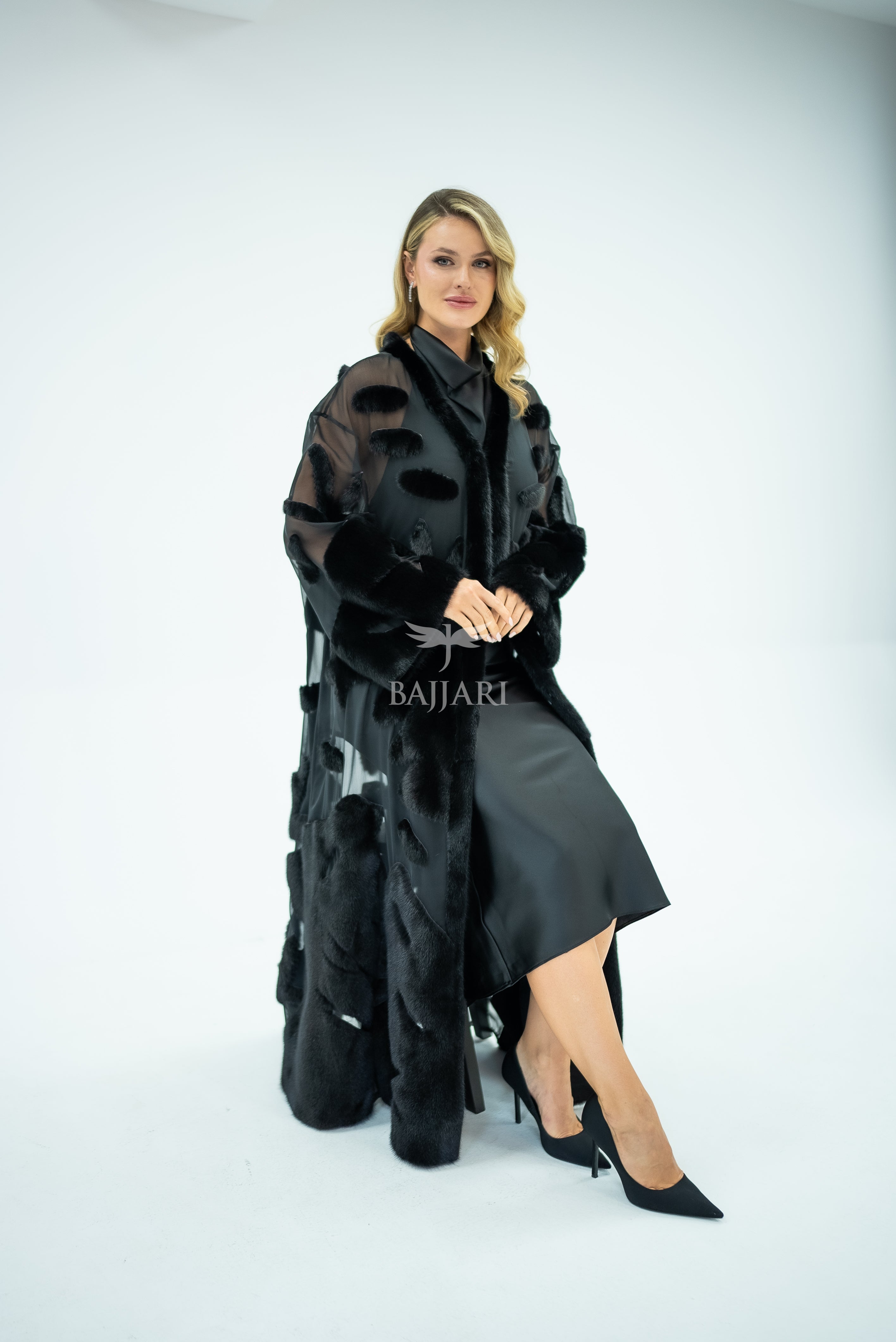 Elegant Design with Chiffon & Mink Fur -BJR 24-