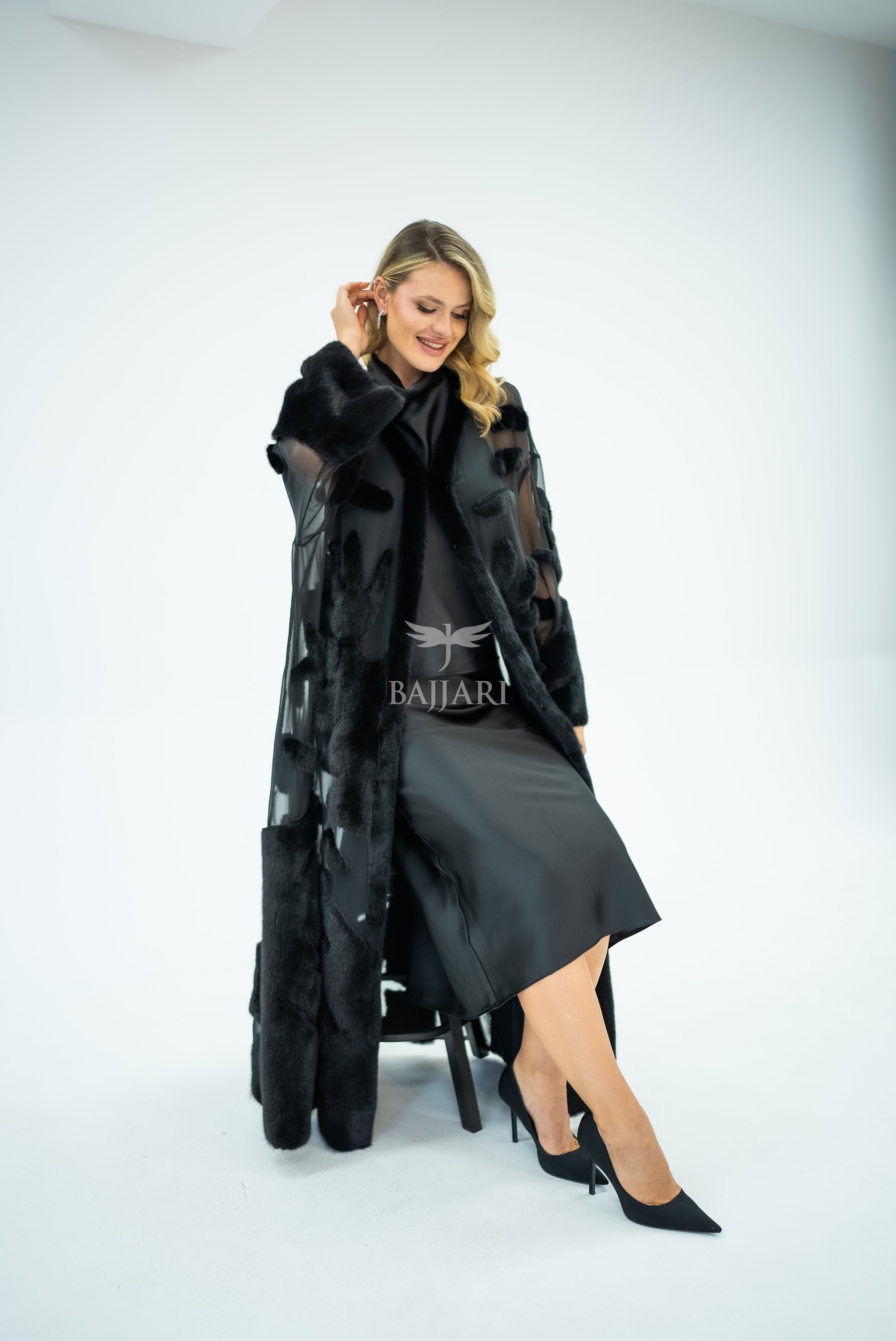 Elegant Design with Chiffon & Mink Fur -BJR 24-