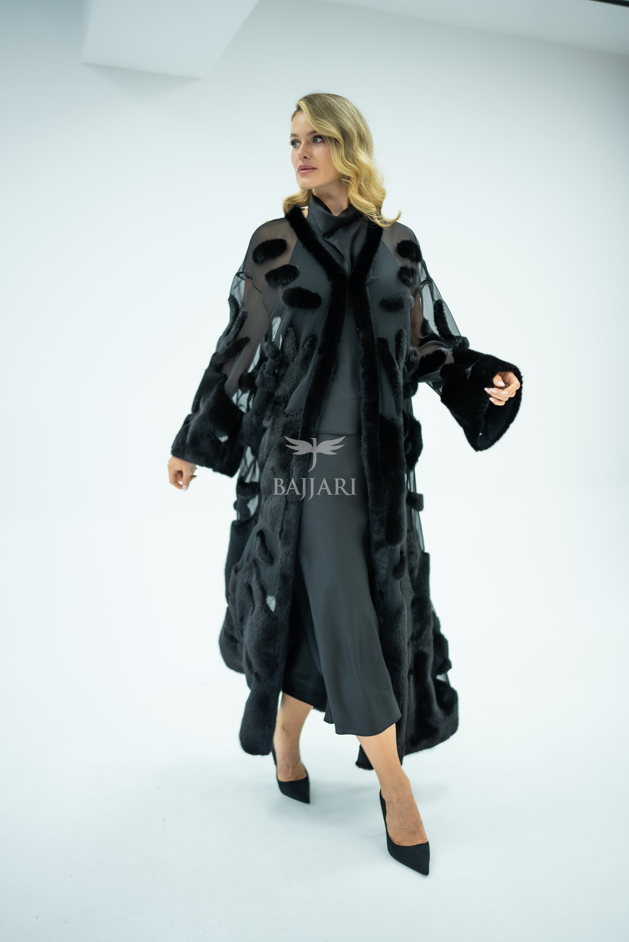 Elegant Design with Chiffon & Mink Fur -BJR 24-