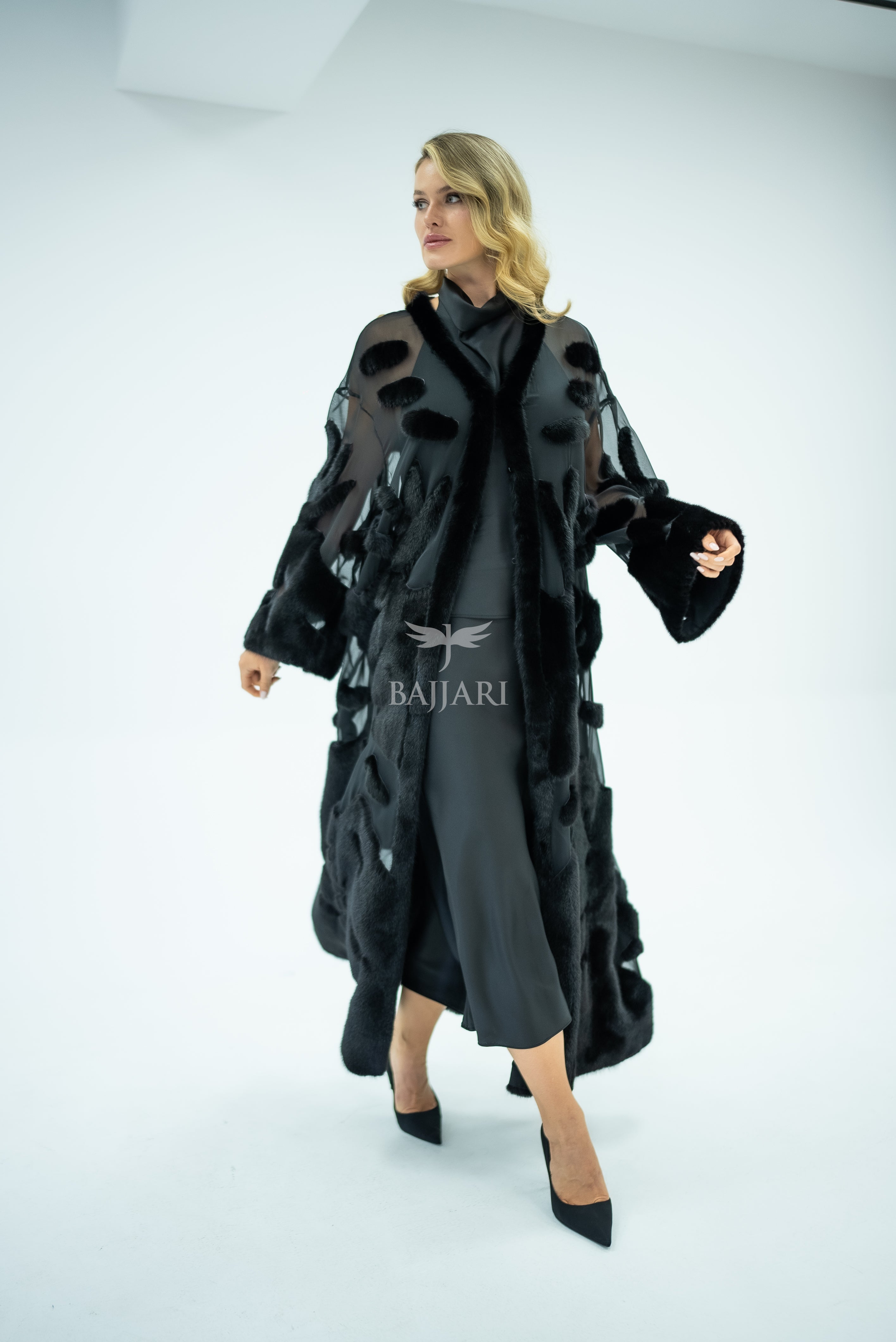 Elegant Design with Chiffon & Mink Fur -BJR 24-