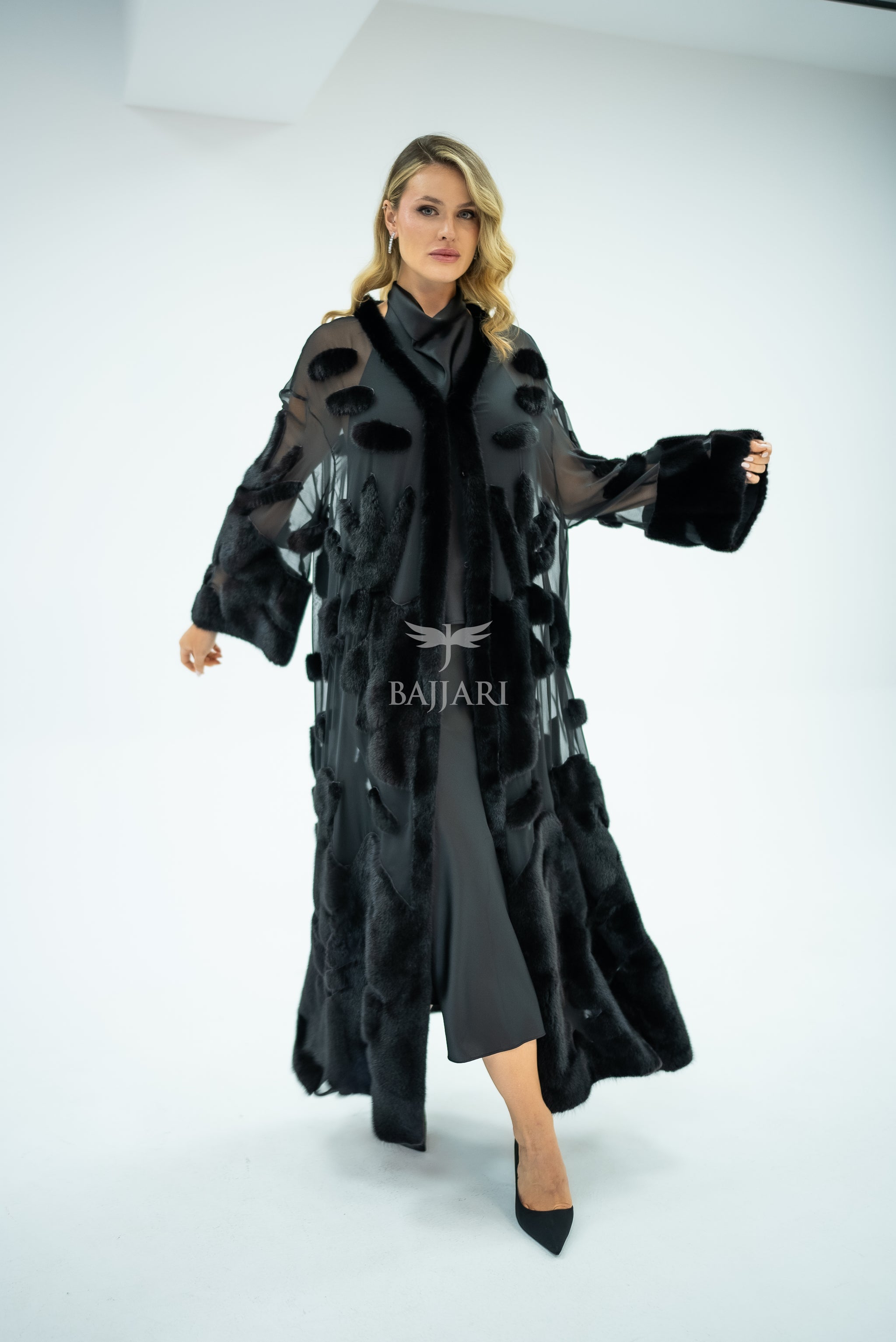 Elegant Design with Chiffon & Mink Fur -BJR 24-