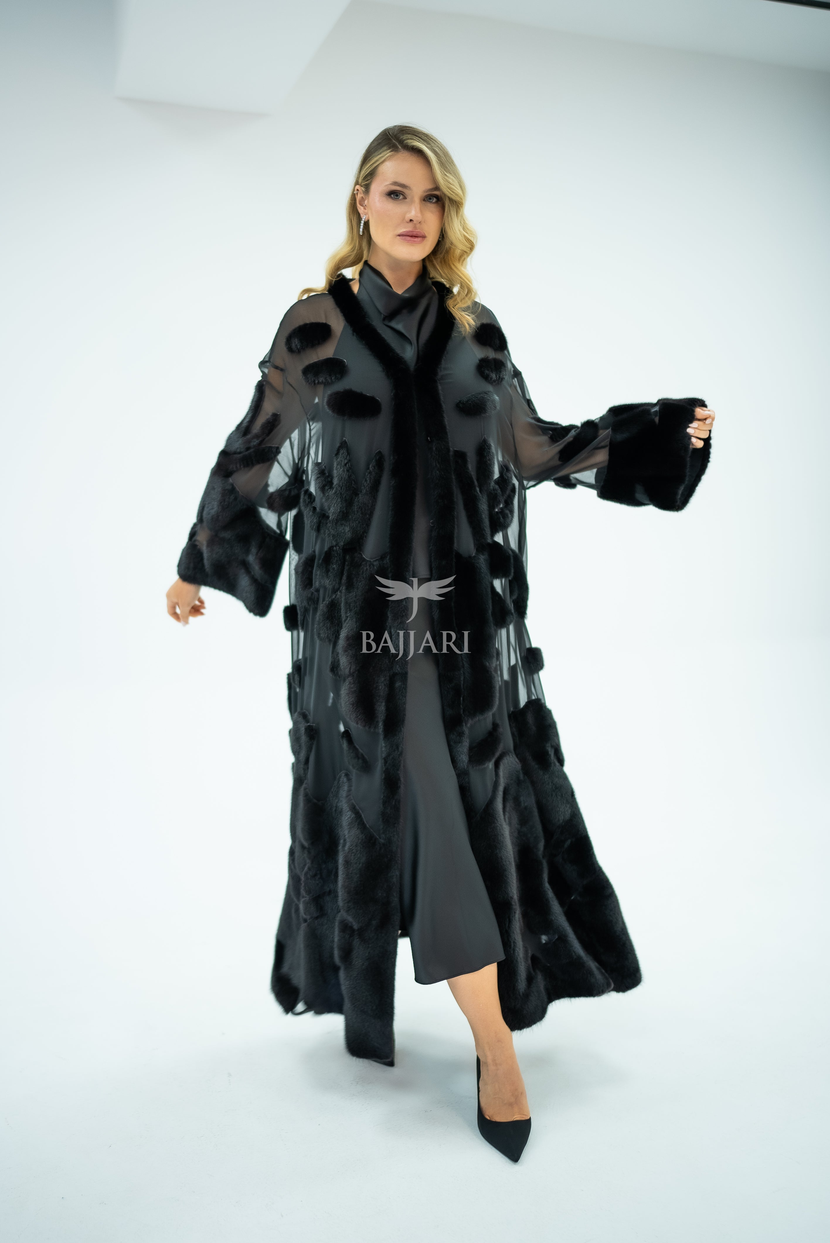 Elegant Design with Chiffon & Mink Fur -BJR 24-
