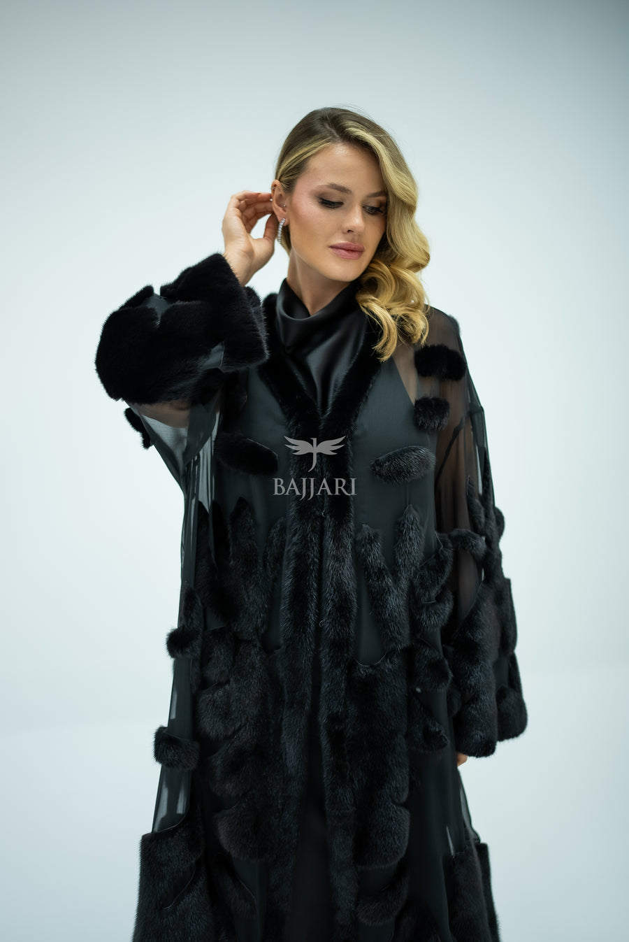 Elegant Design with Chiffon & Mink Fur -BJR 24-