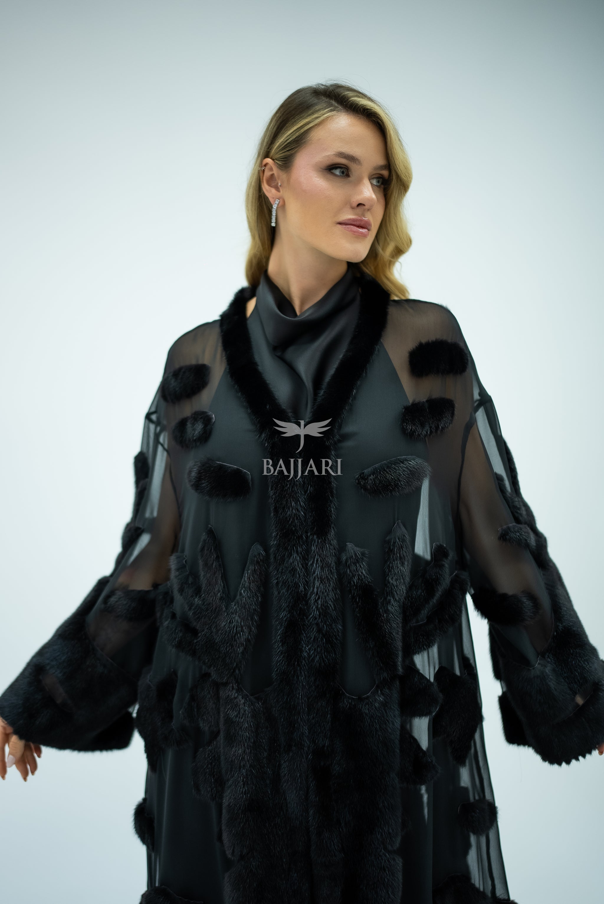 Elegant Design with Chiffon & Mink Fur -BJR 24-