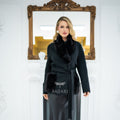 Elegant Harmony of Alpaca Fabric & Mink Fur -9561-