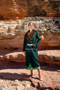Exquisite Alpaca Design Adorned with Mink Fur and Leather Trim -9502-
