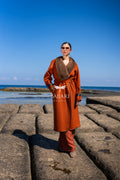 Exquisite Alpaca Design Adorned with Mink Fur and Leather Trim -9502-