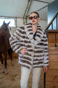 Elegance and Sophistication in a Rabbit Fur Shawl Collar Design