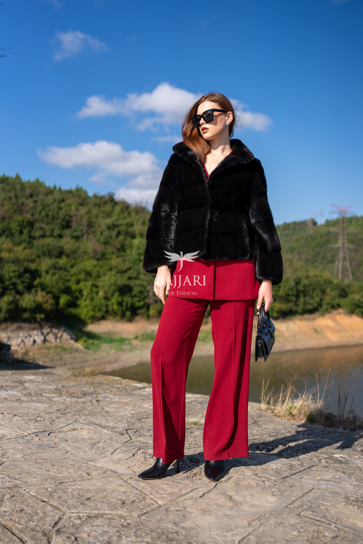Exclusive 100% Mink Fur Women’s Coat