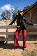 Special Design Coat with Cashmere Fabric and Mink Fur Details  -1362-