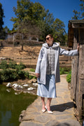 Exclusive Design Coat with Cashmere Fabric and Full Rabbit Fur Hood -1362-