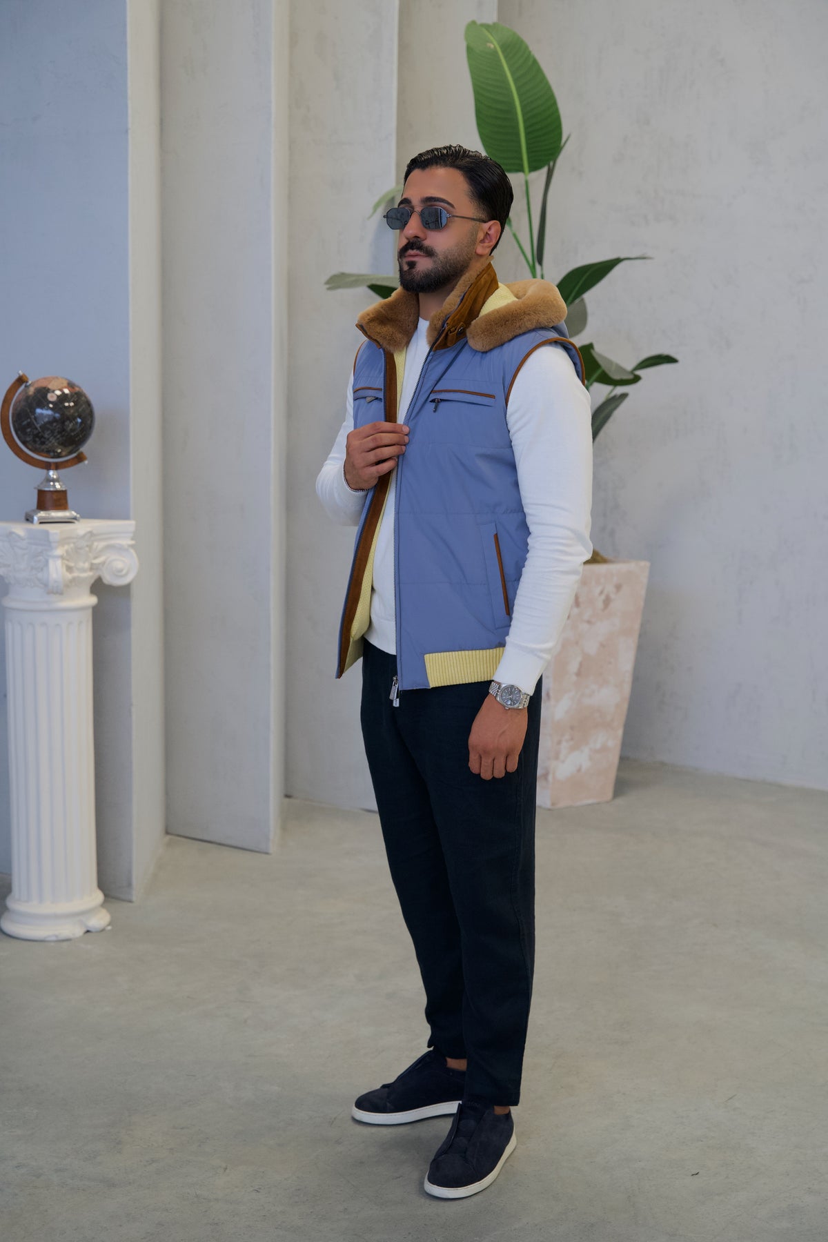 Men's Waterproof Vest with Removable Hood