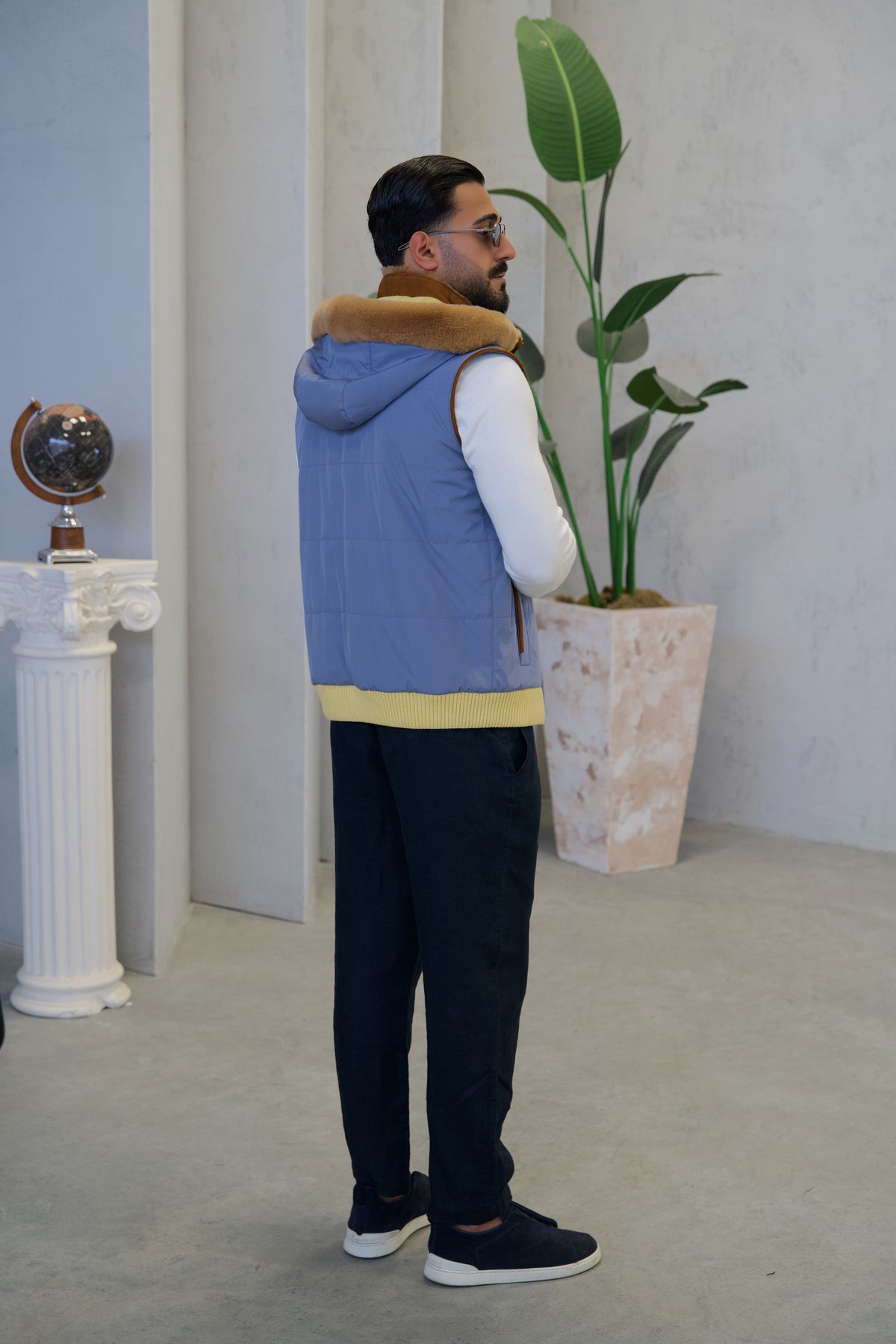 Men's Waterproof Vest with Removable Hood