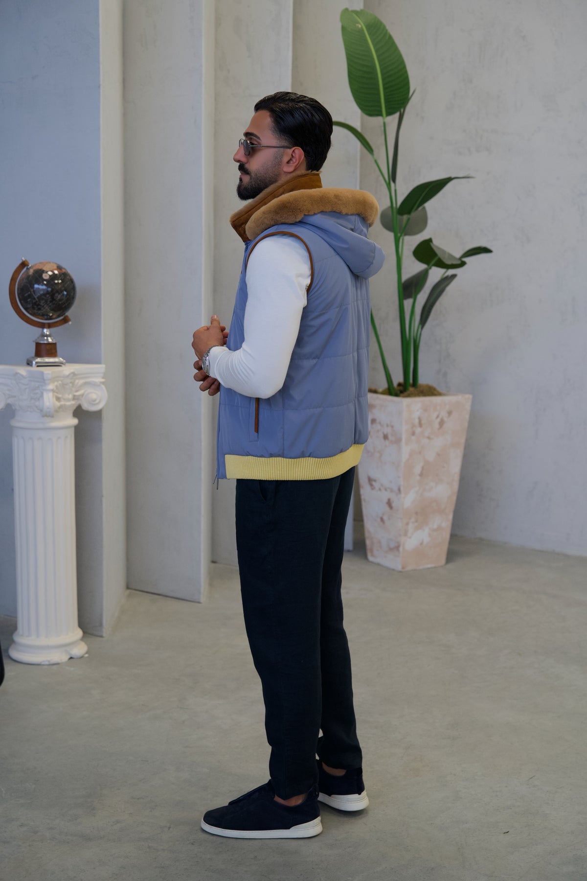 Men's Waterproof Vest with Removable Hood