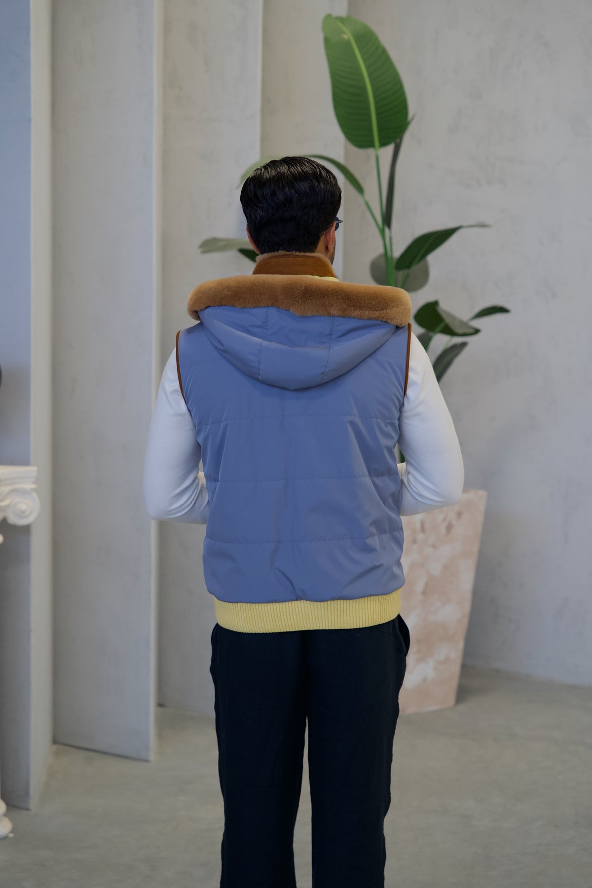 Men's Waterproof Vest with Removable Hood