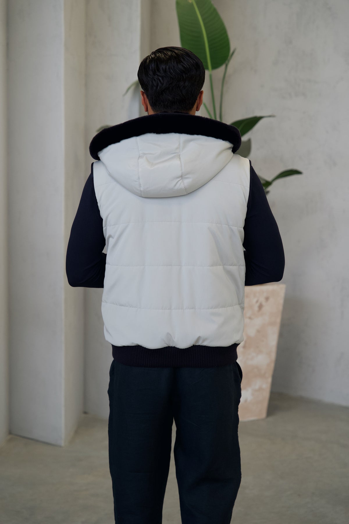 Men's Waterproof Vest with Removable Hood