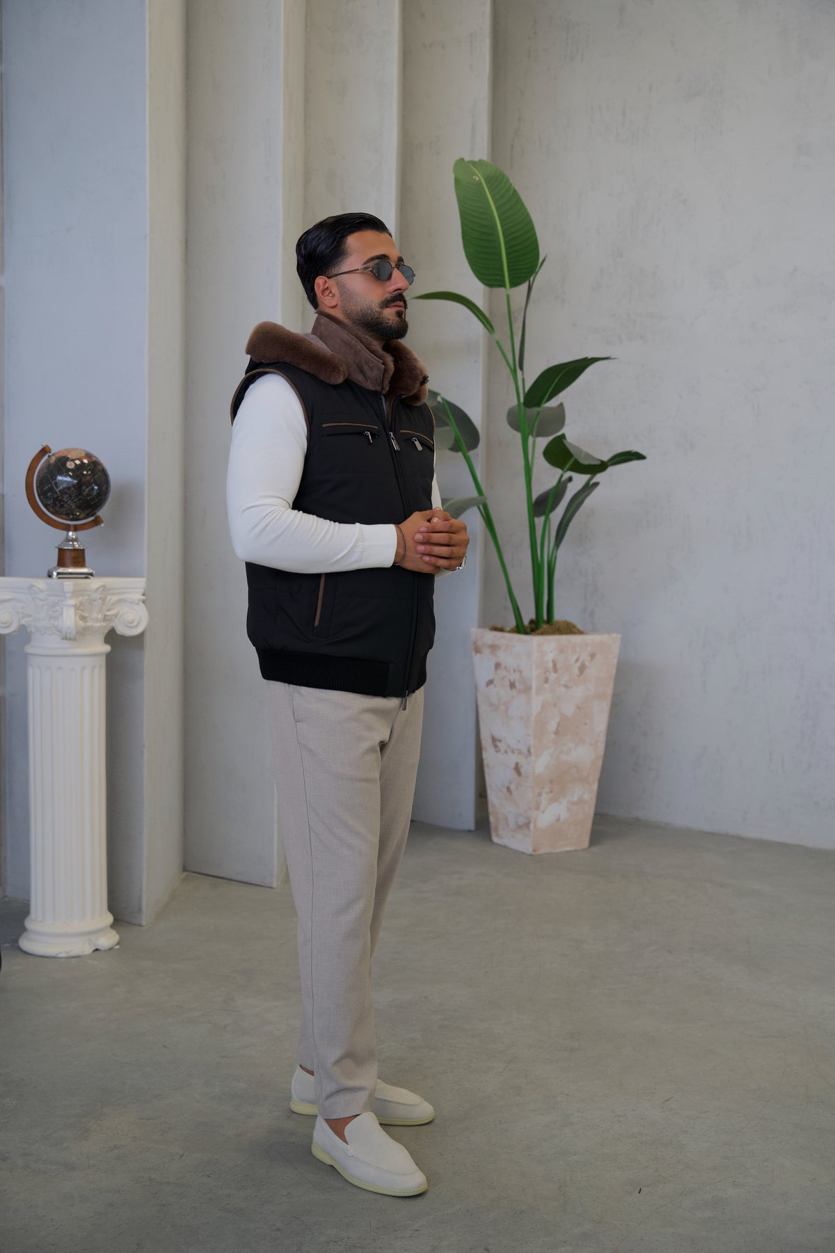 Men's Waterproof Vest with Removable Hood