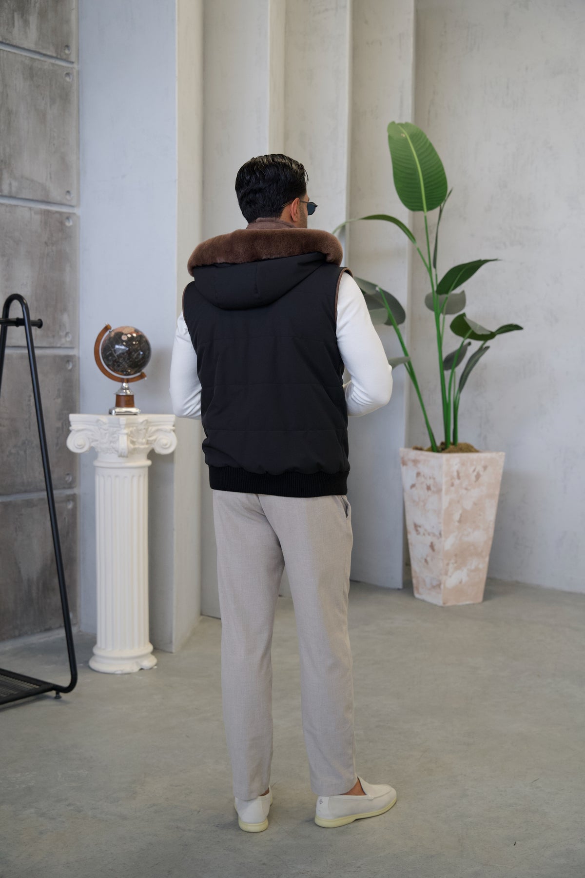 Men's Waterproof Vest with Removable Hood